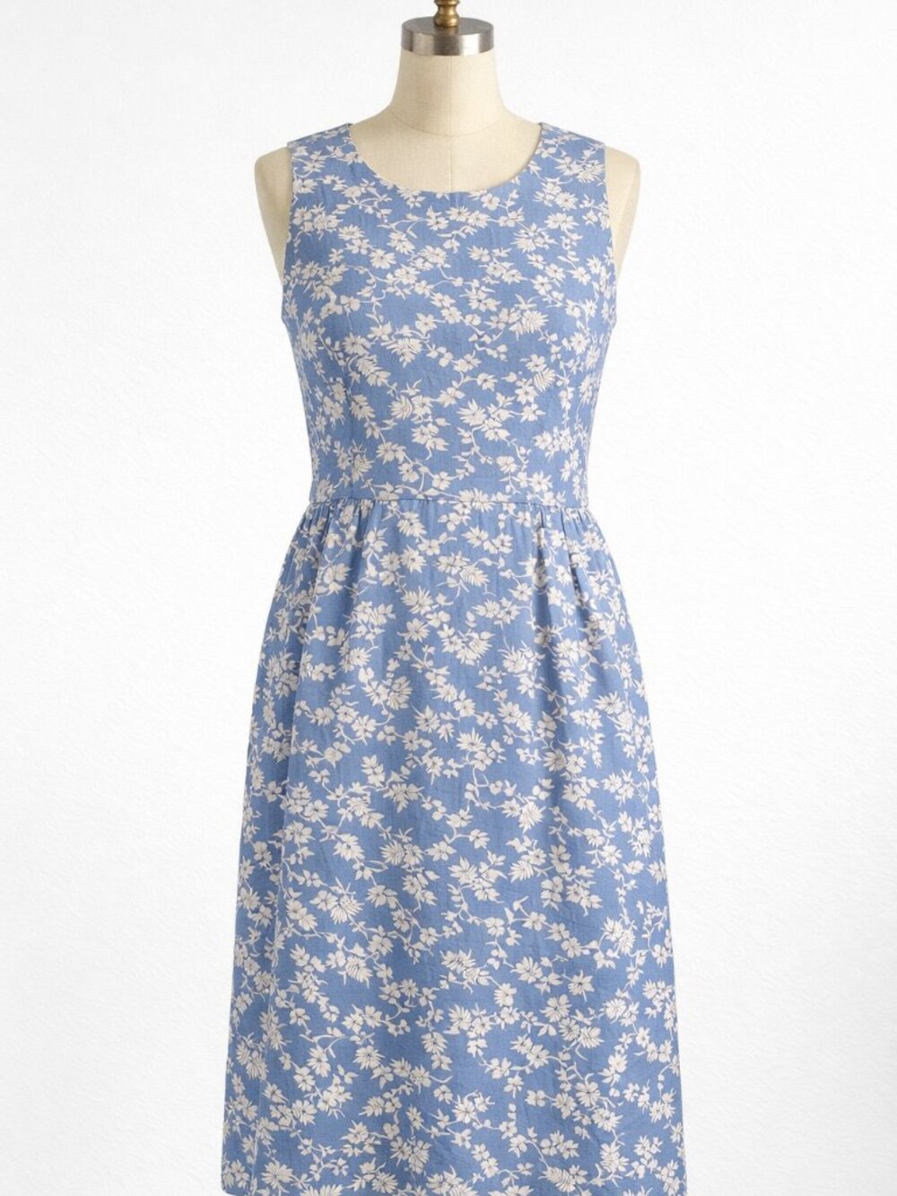 🌸 CJ Banks Blue Floral Dress – Size XL (Gently Used)